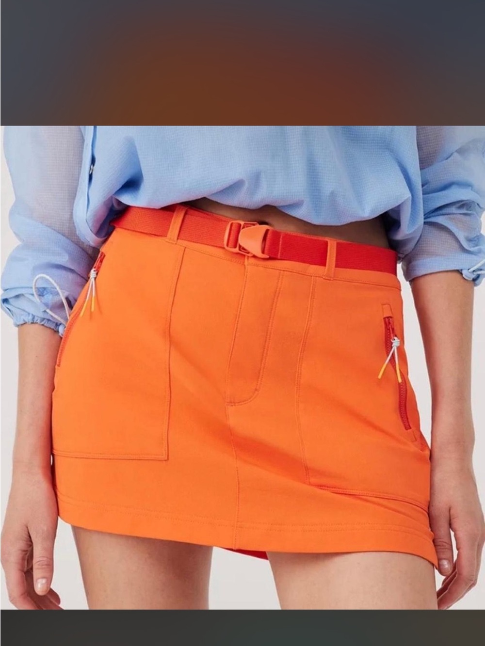 Bright Orange Mini Skirt  outdoor voices